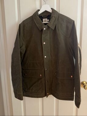 Flint and Tinder Olive Waxed Canvas Field Jacket - Men